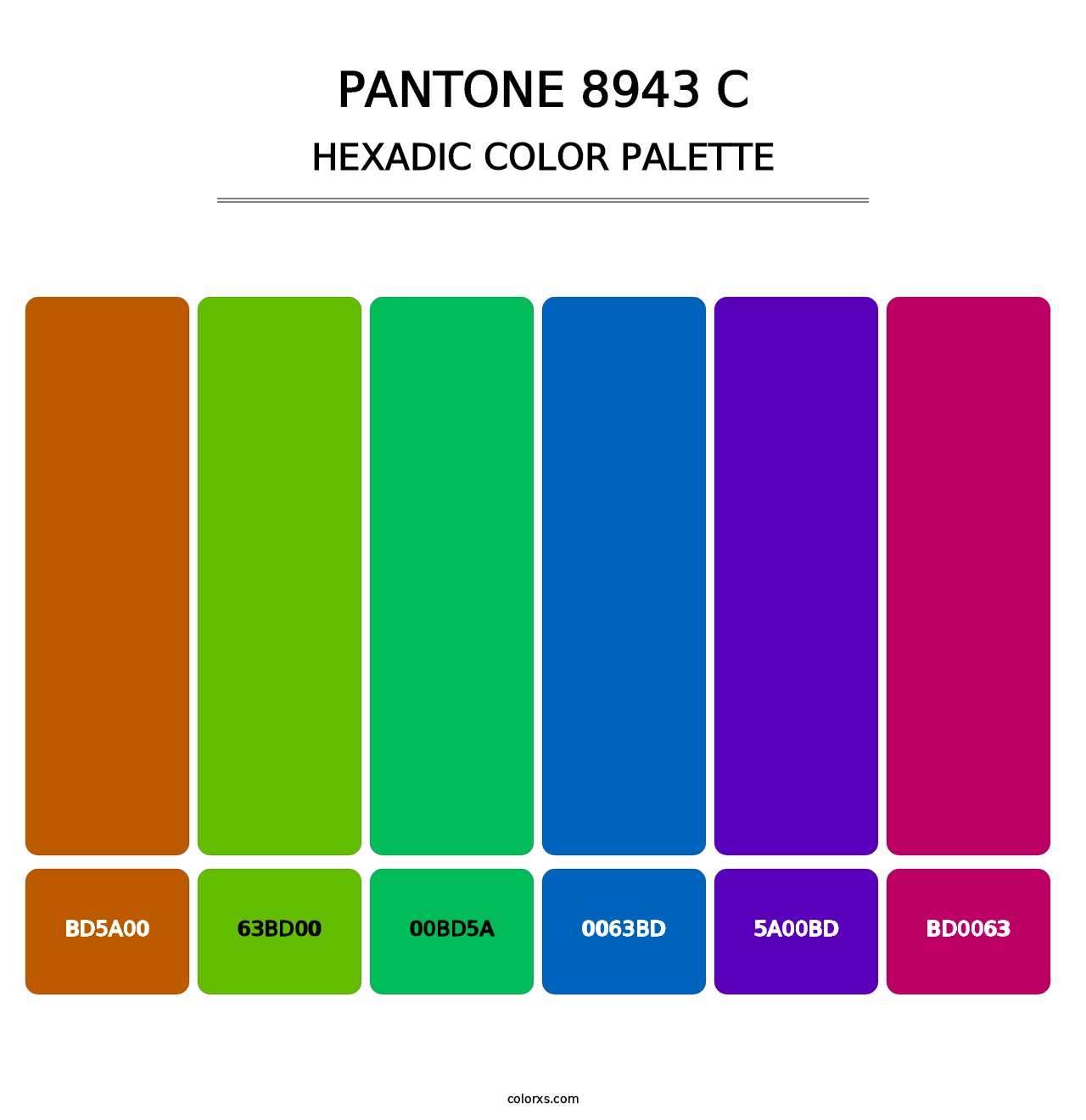 PANTONE 8943 C - Hexadic Color Palette