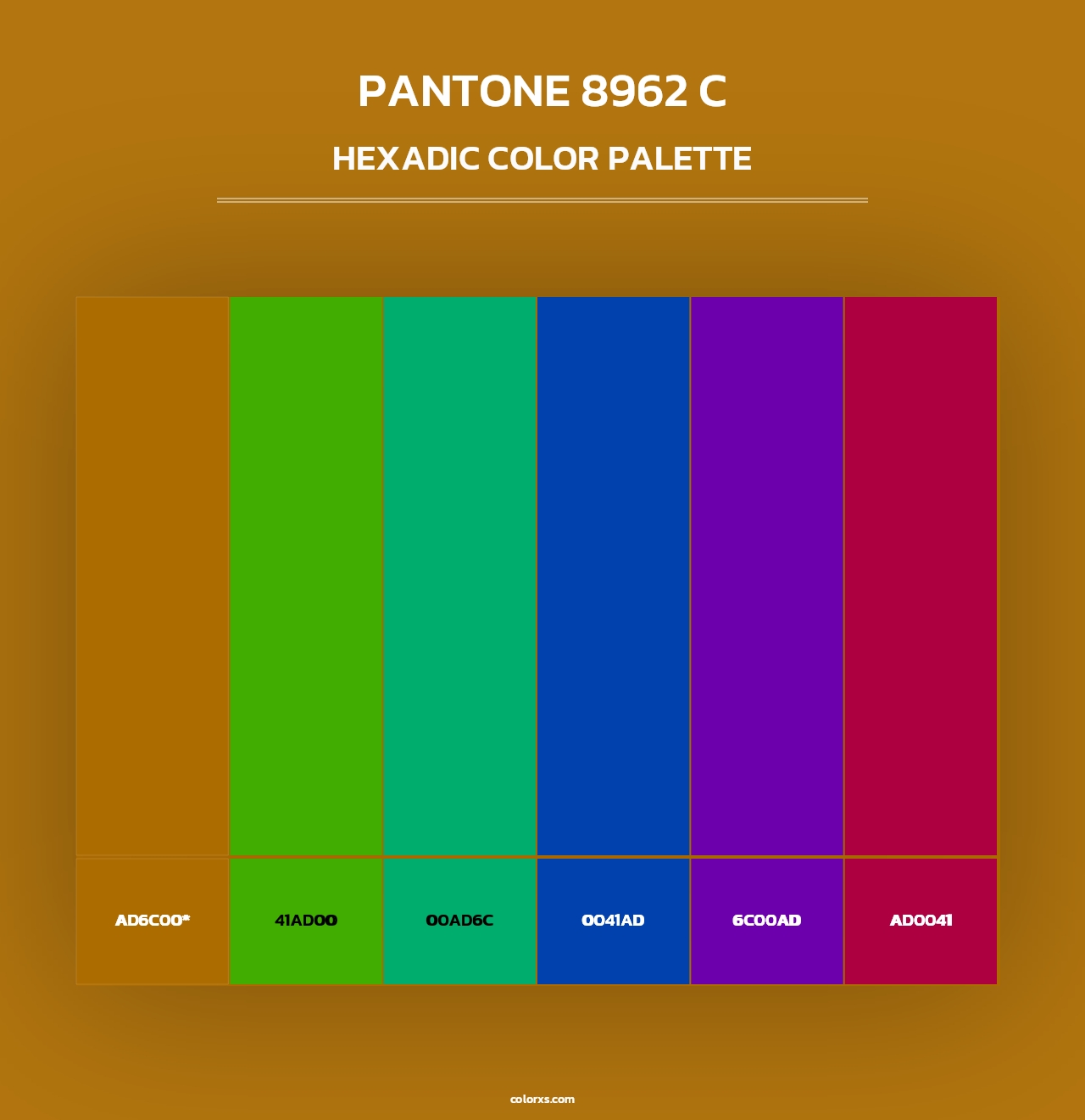 PANTONE 8962 C - Hexadic Color Palette