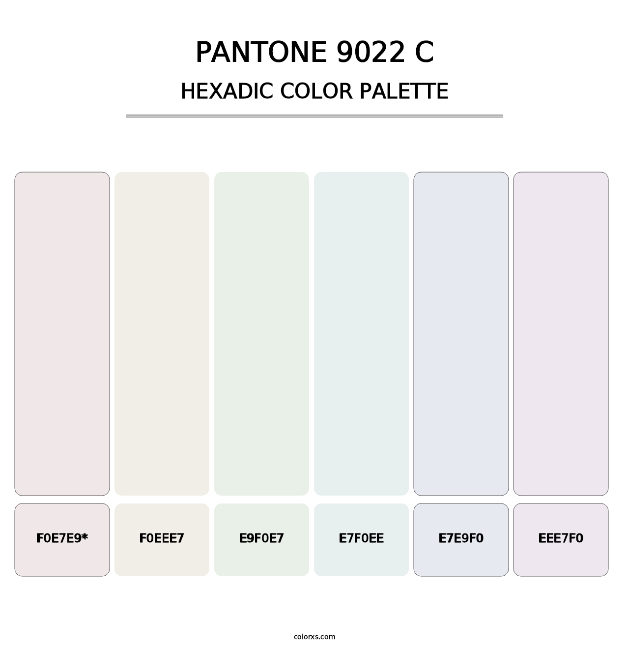 PANTONE 9022 C - Hexadic Color Palette