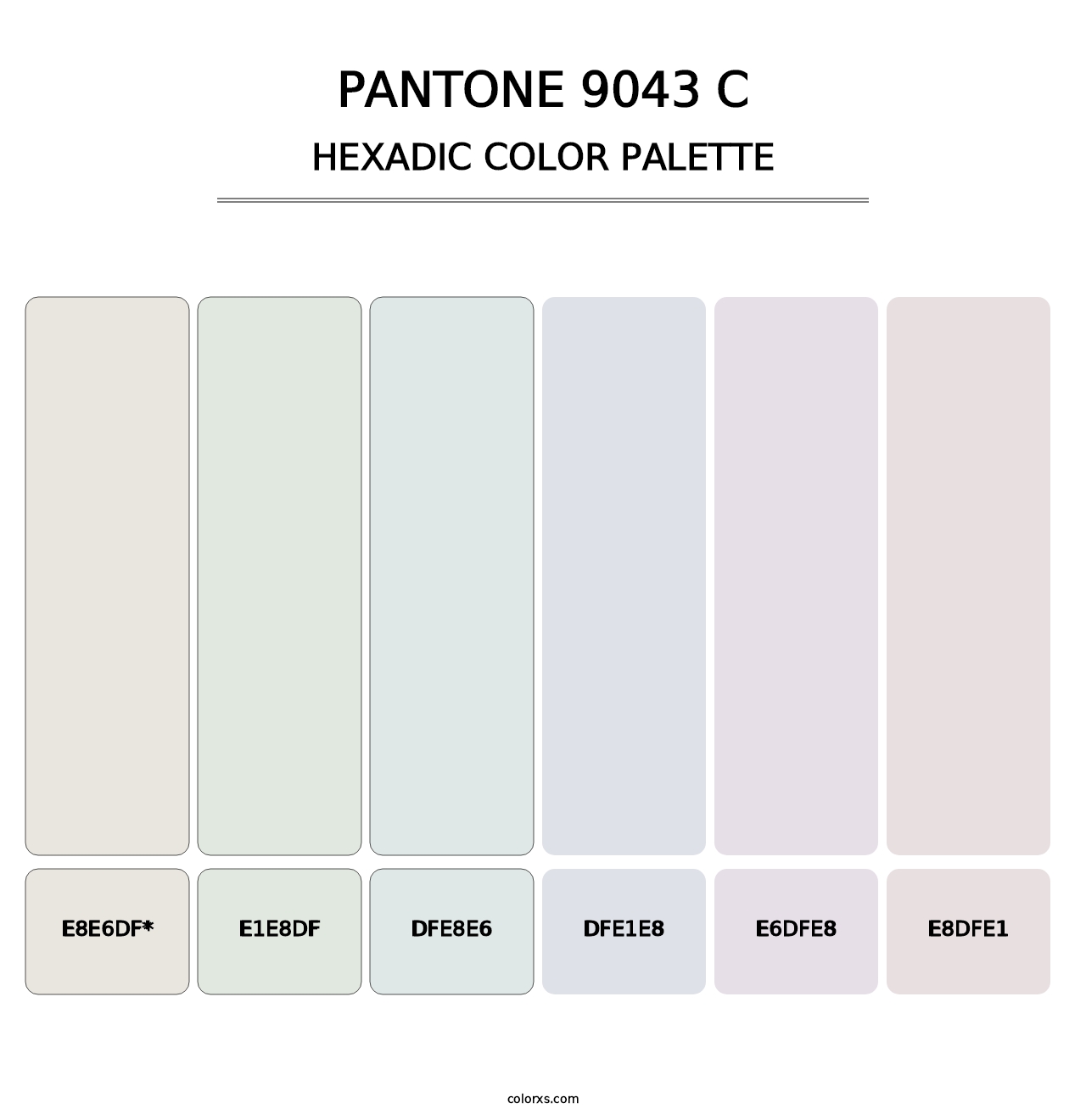 PANTONE 9043 C - Hexadic Color Palette