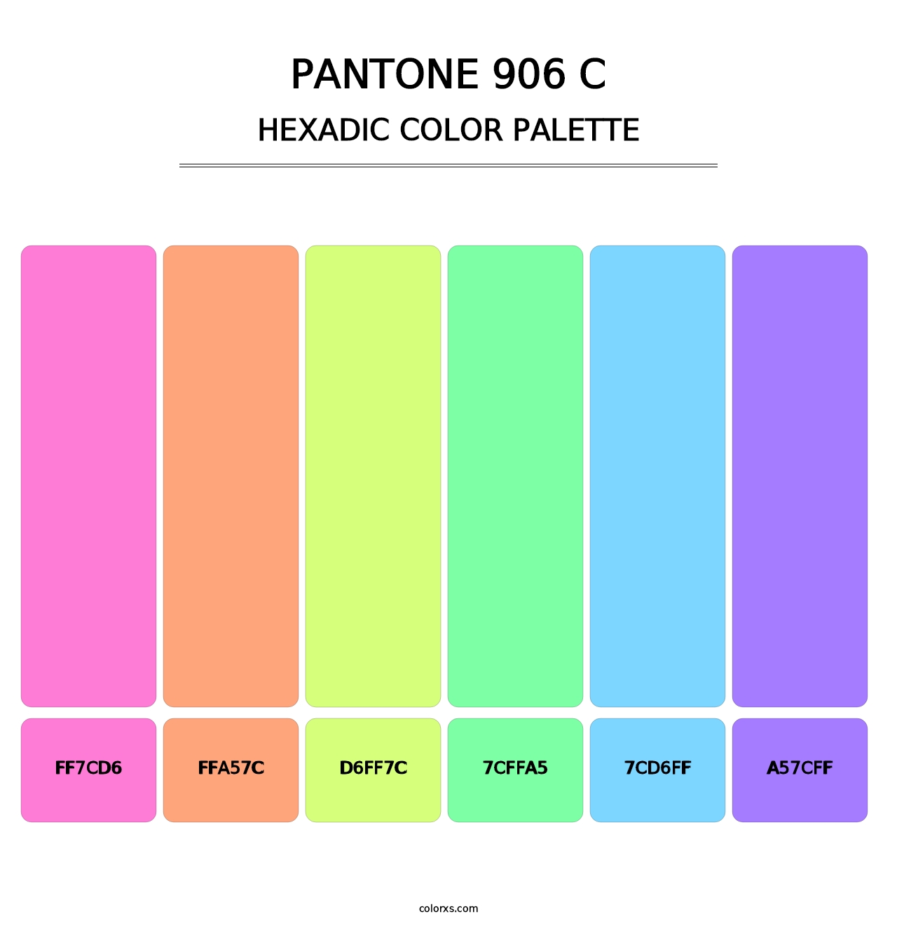 PANTONE 906 C - Hexadic Color Palette
