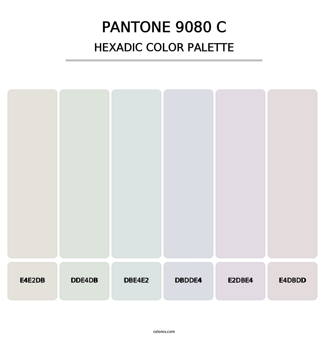 PANTONE 9080 C - Hexadic Color Palette