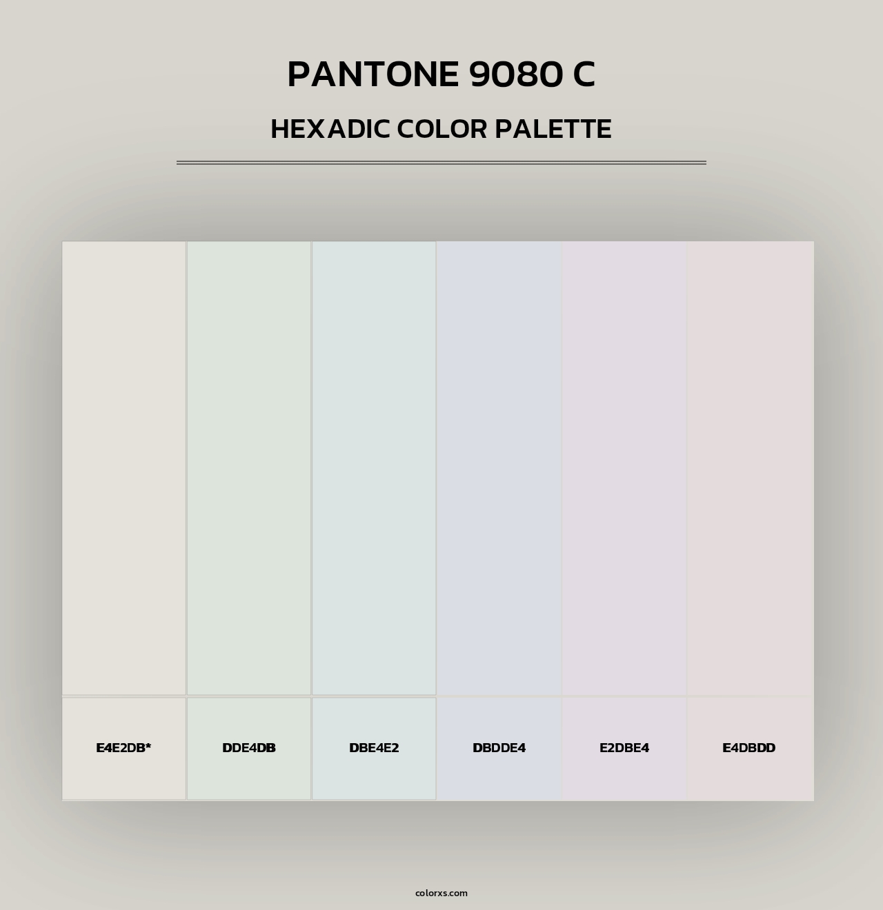 PANTONE 9080 C - Hexadic Color Palette