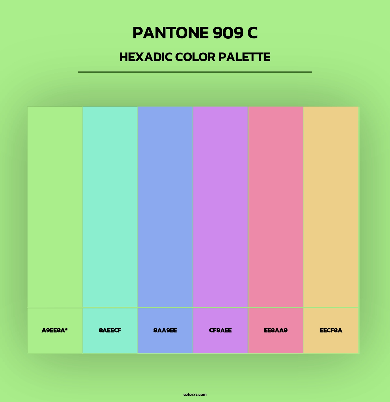 PANTONE 909 C - Hexadic Color Palette