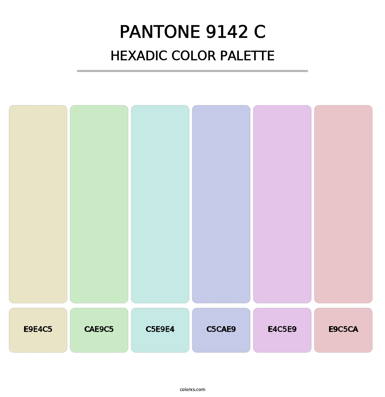 PANTONE 9142 C - Hexadic Color Palette
