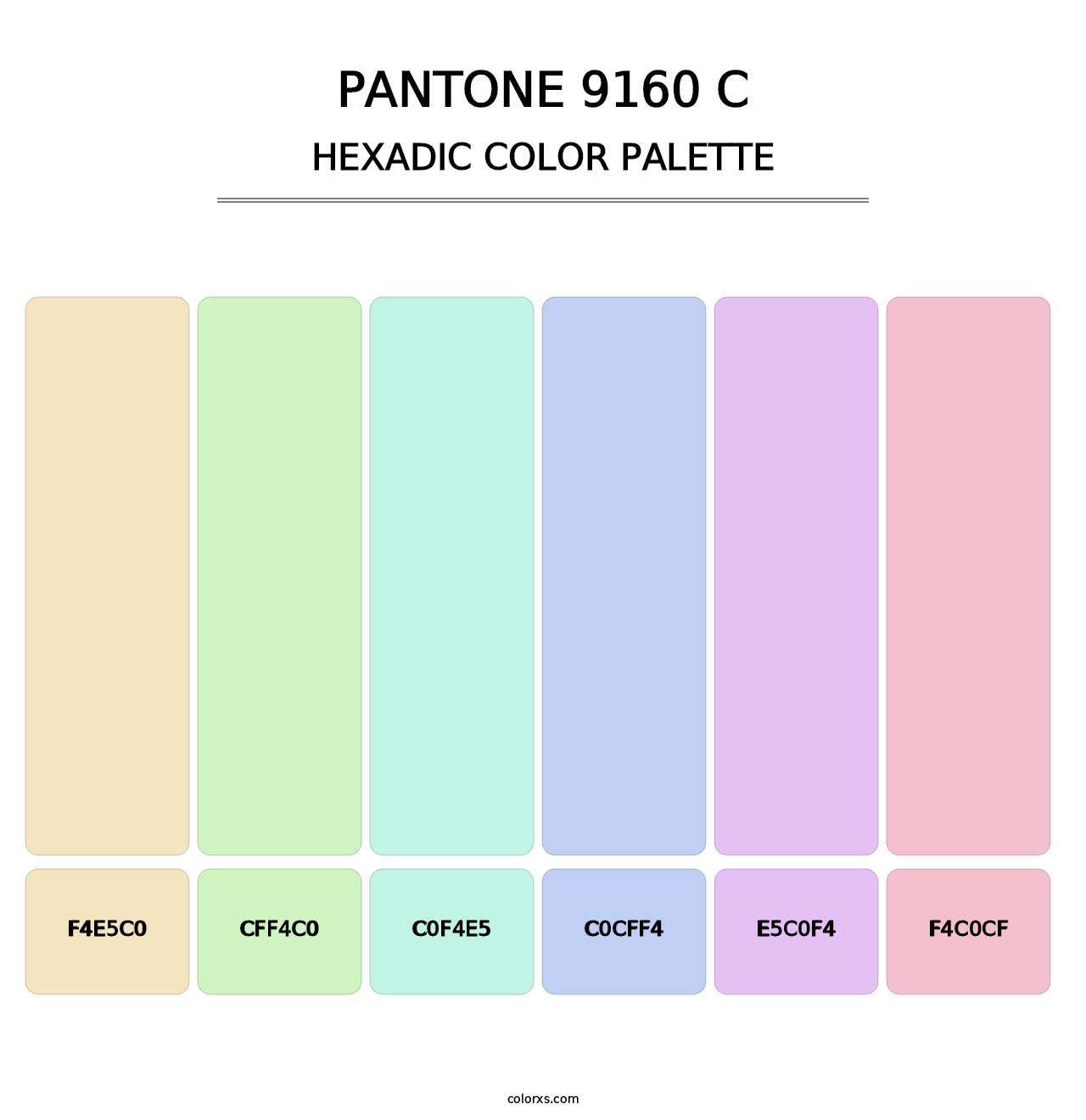 PANTONE 9160 C - Hexadic Color Palette