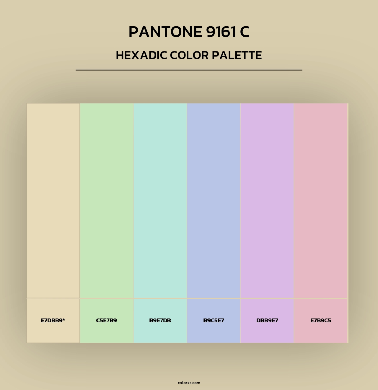 PANTONE 9161 C - Hexadic Color Palette