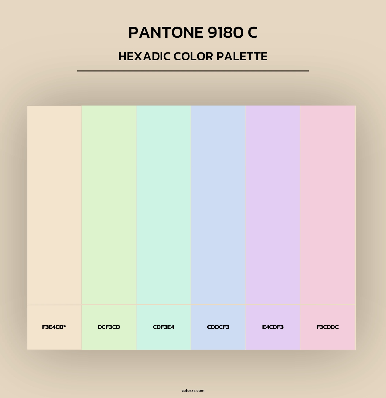 PANTONE 9180 C - Hexadic Color Palette