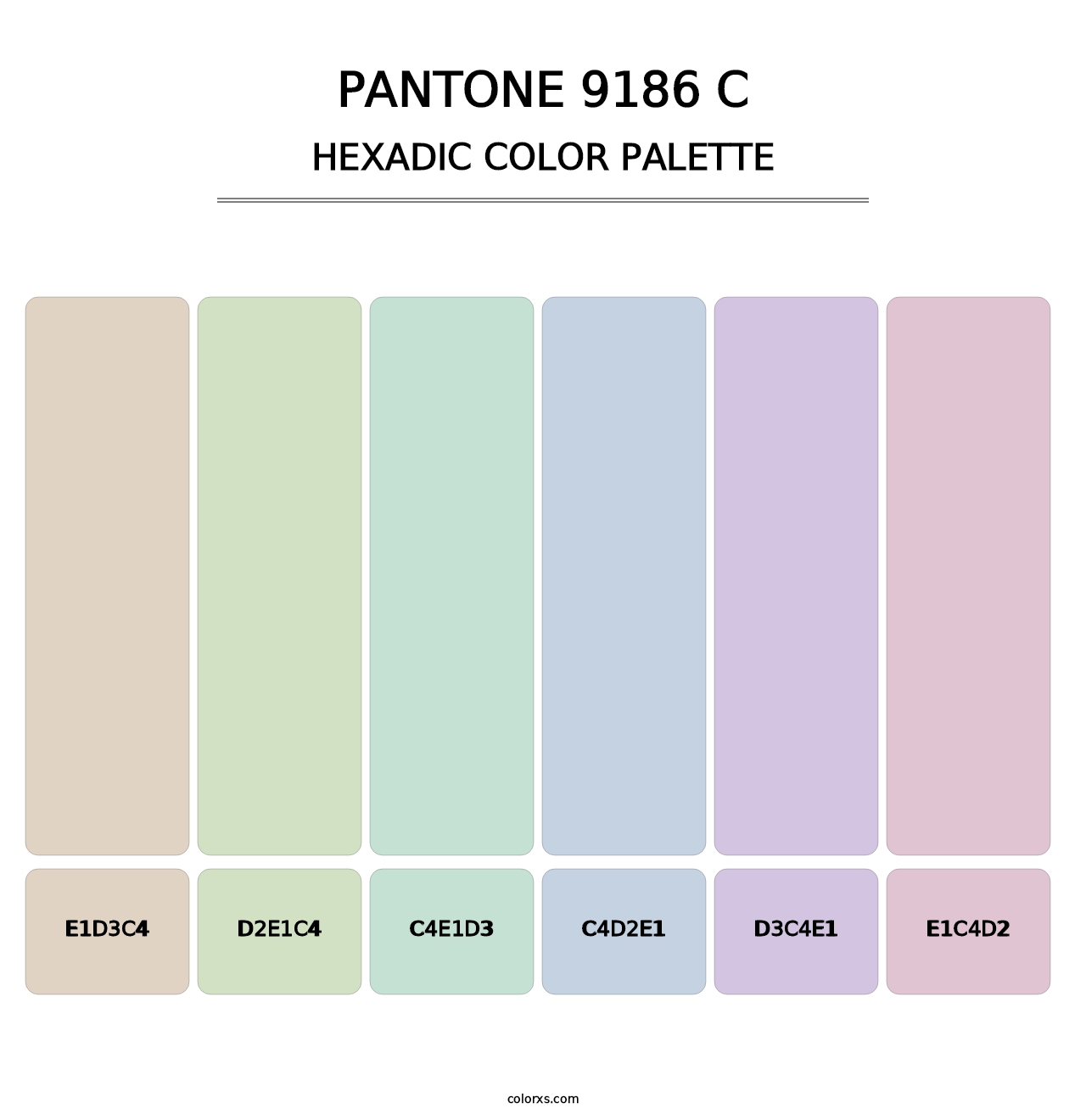 PANTONE 9186 C - Hexadic Color Palette