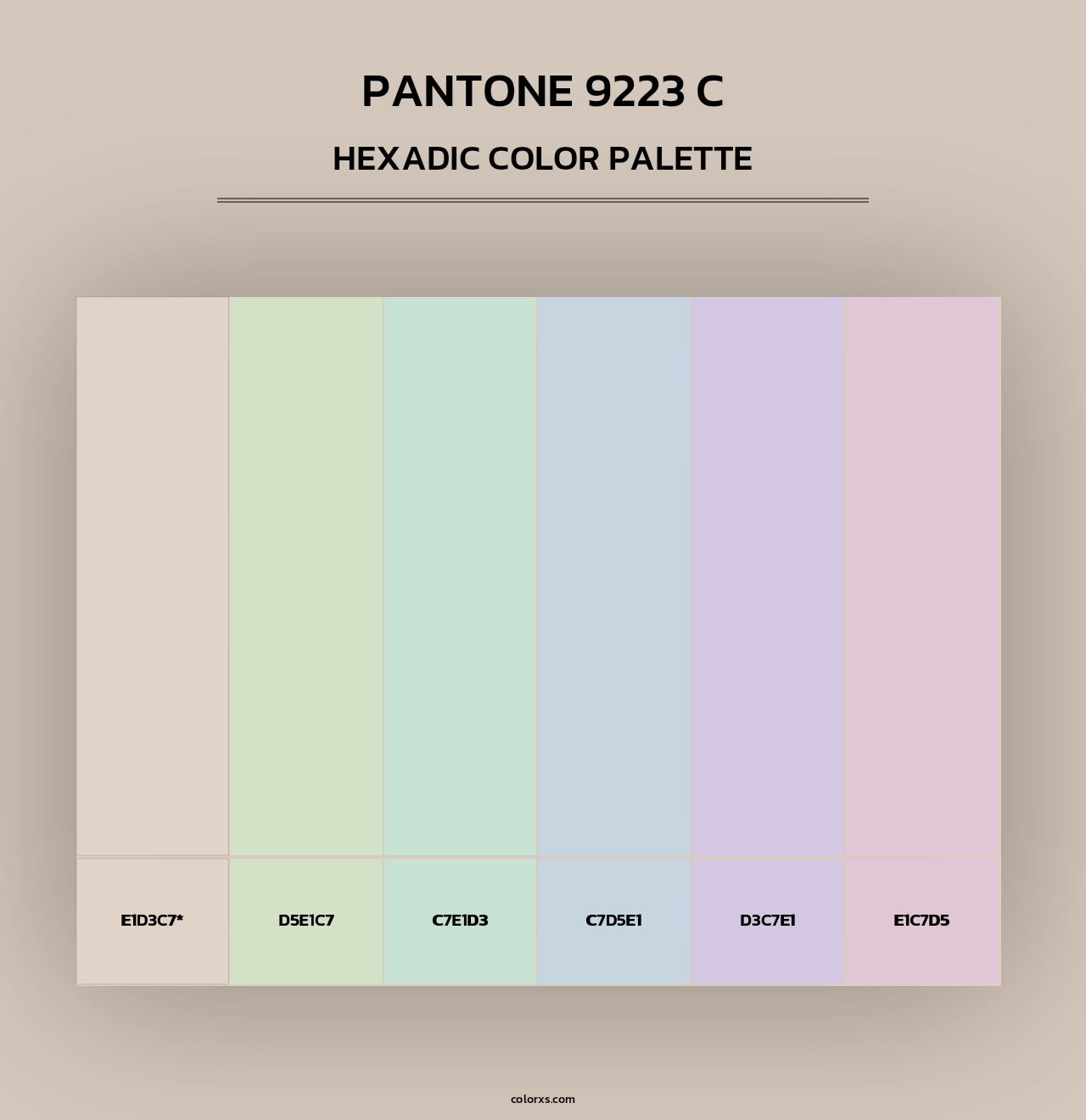 PANTONE 9223 C - Hexadic Color Palette