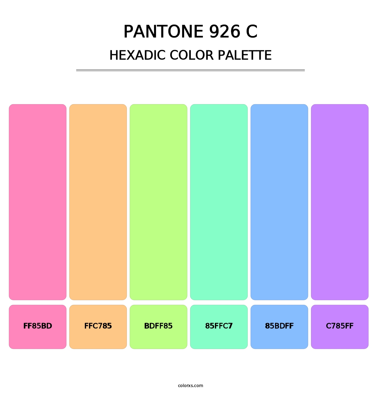 PANTONE 926 C - Hexadic Color Palette