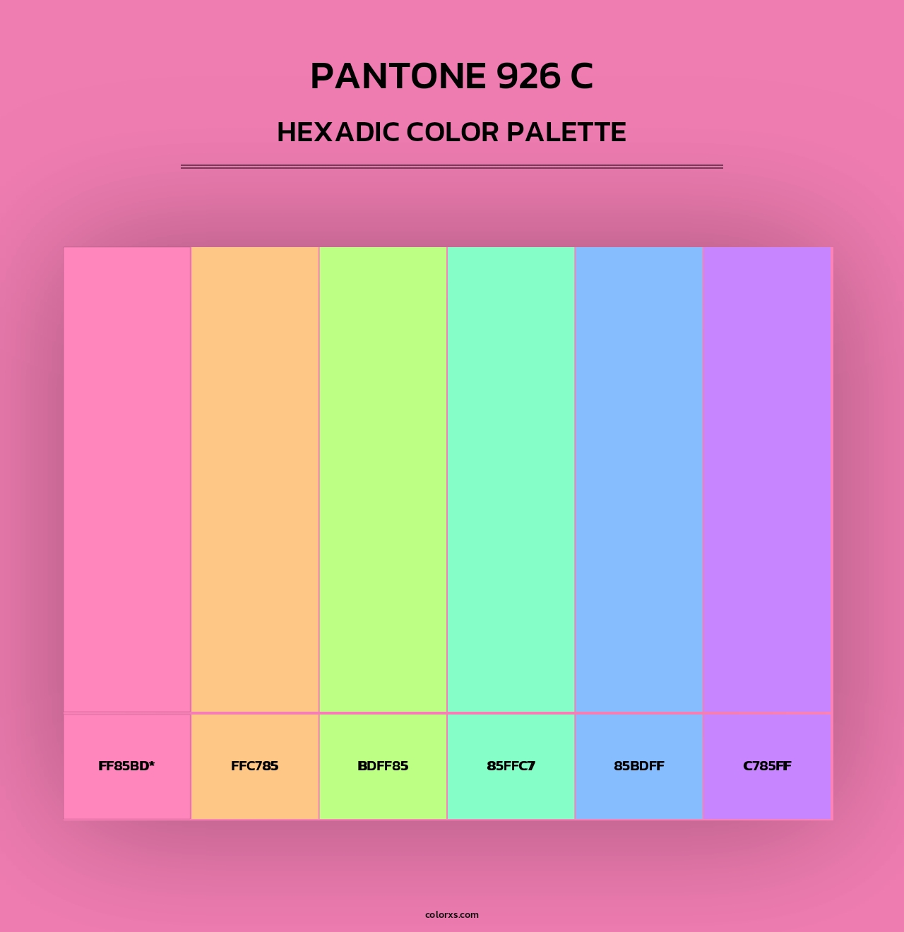 PANTONE 926 C - Hexadic Color Palette