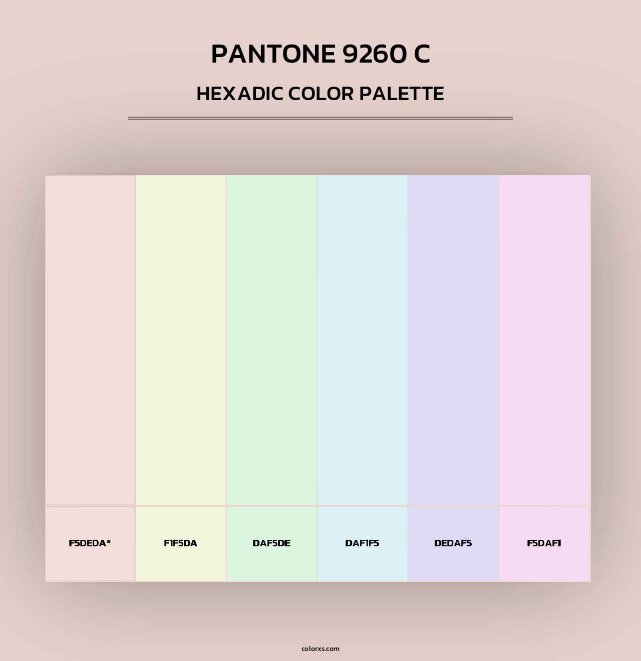 PANTONE 9260 C - Hexadic Color Palette