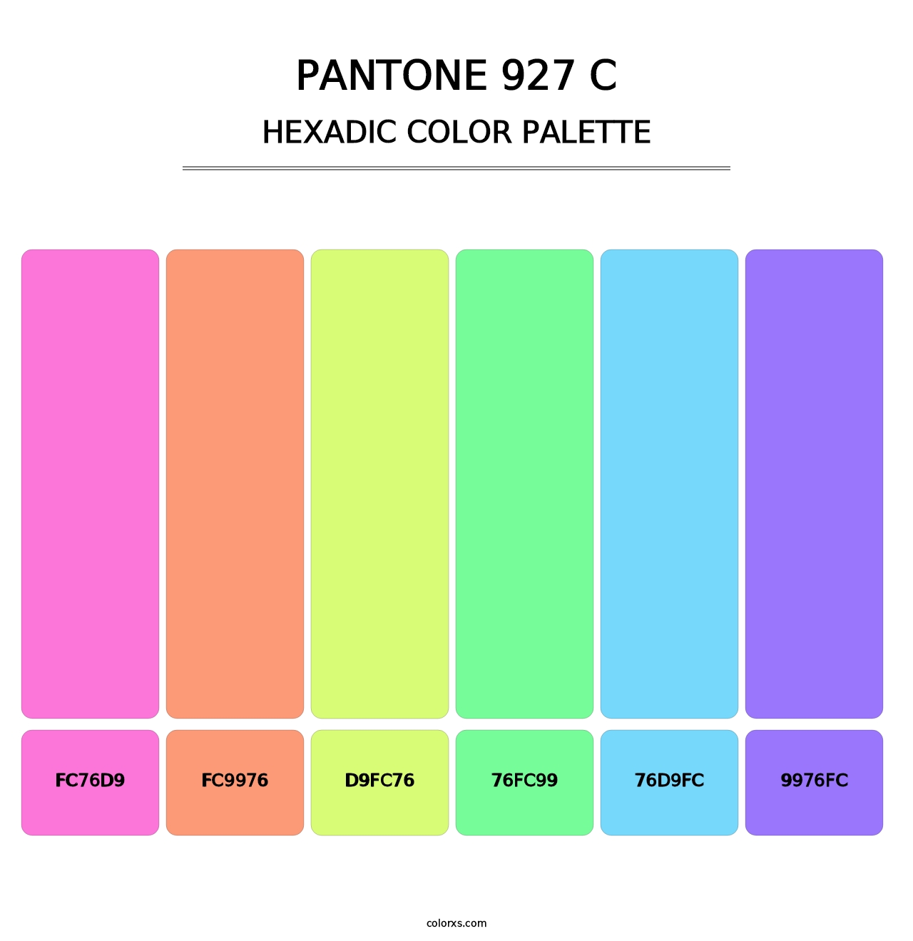 PANTONE 927 C - Hexadic Color Palette