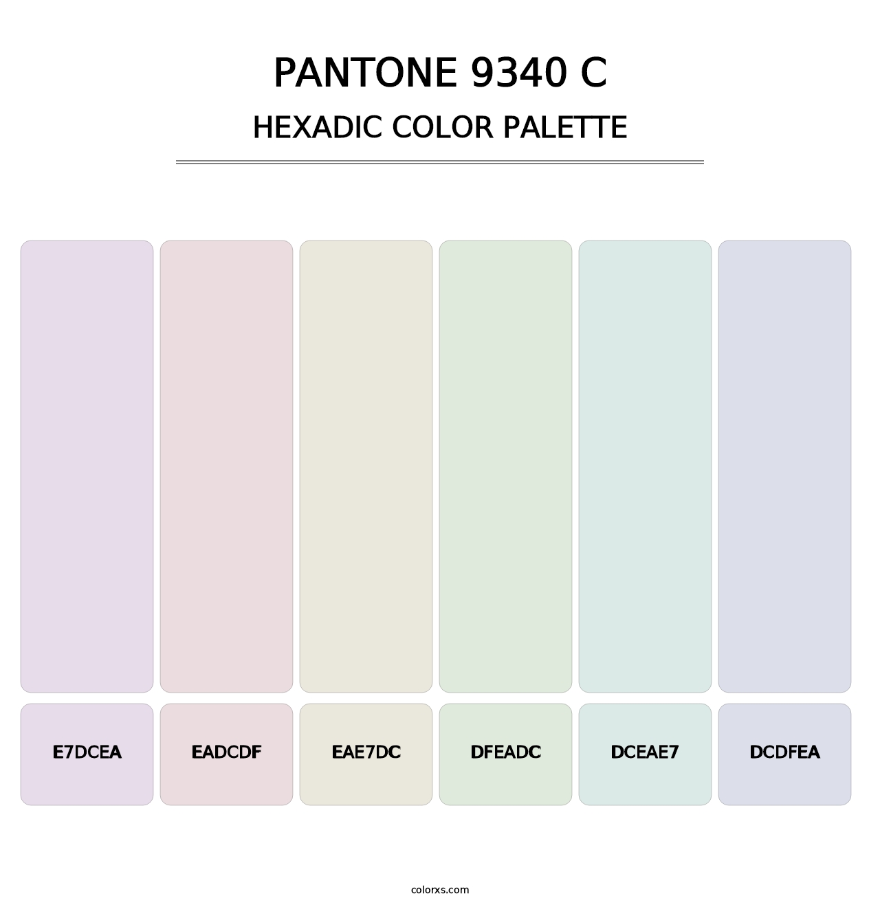 PANTONE 9340 C - Hexadic Color Palette