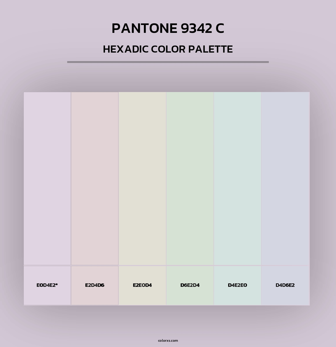 PANTONE 9342 C - Hexadic Color Palette