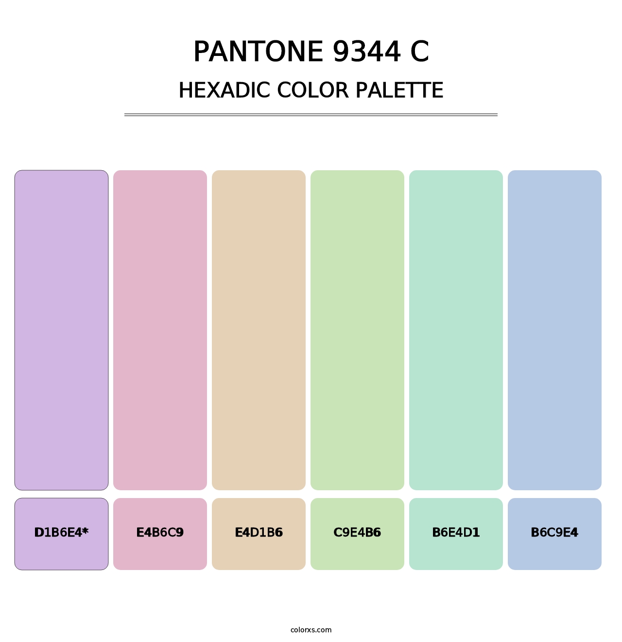 PANTONE 9344 C - Hexadic Color Palette
