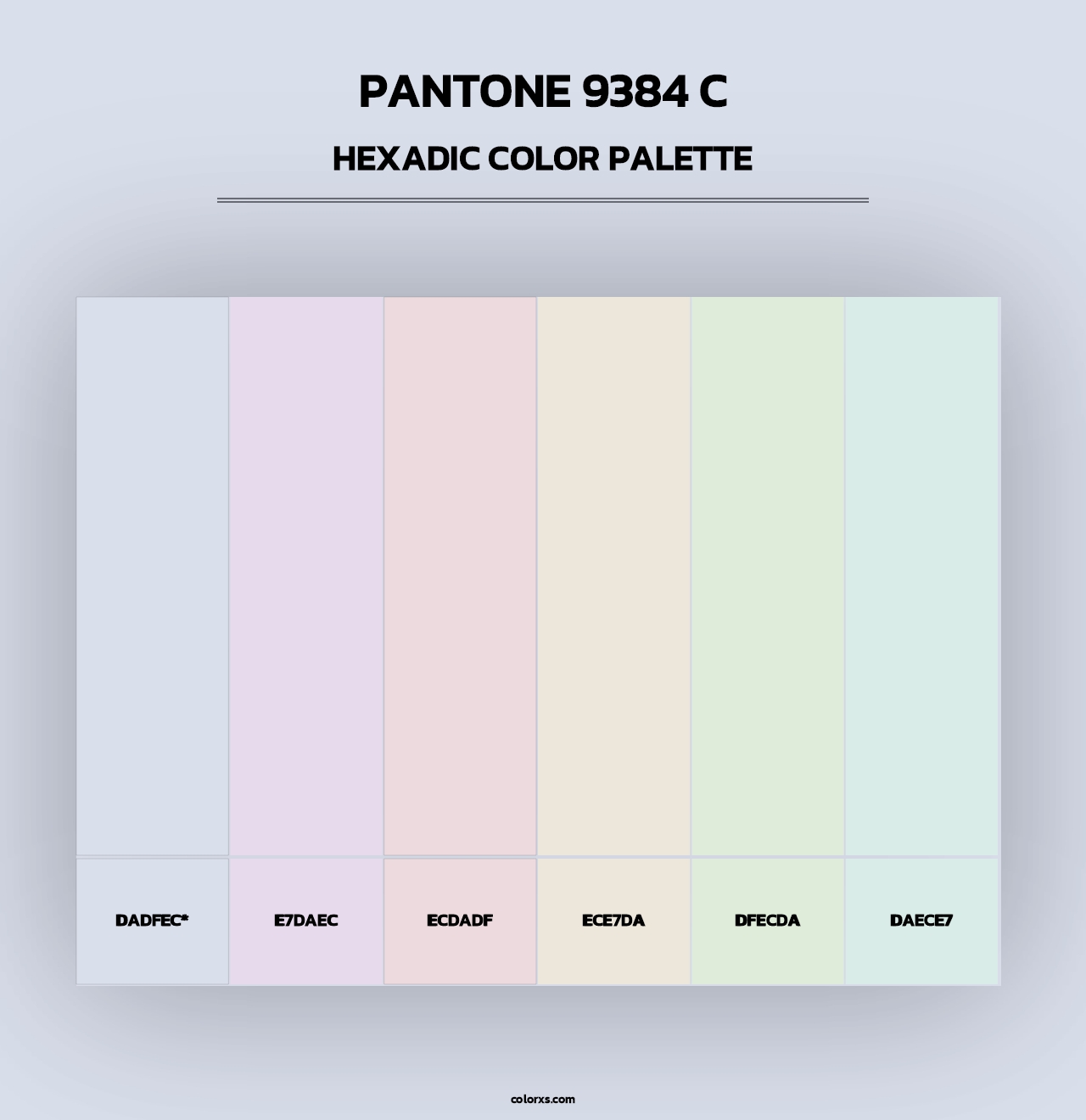 PANTONE 9384 C - Hexadic Color Palette