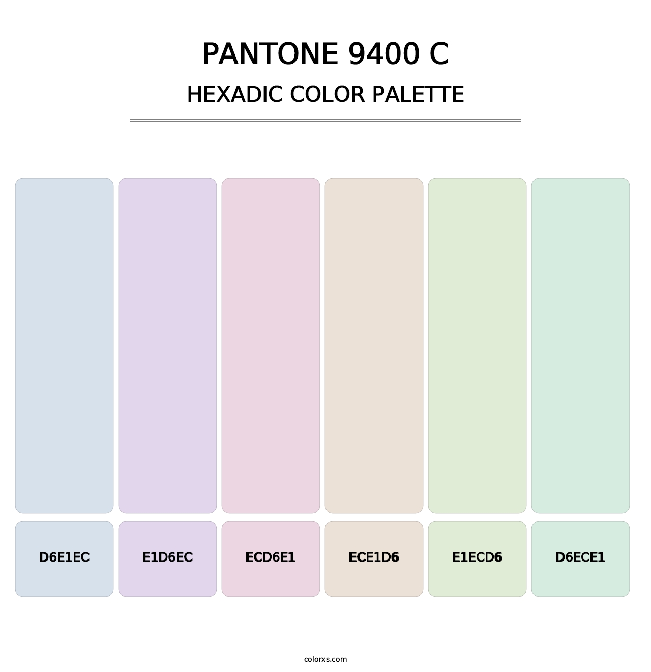 PANTONE 9400 C - Hexadic Color Palette