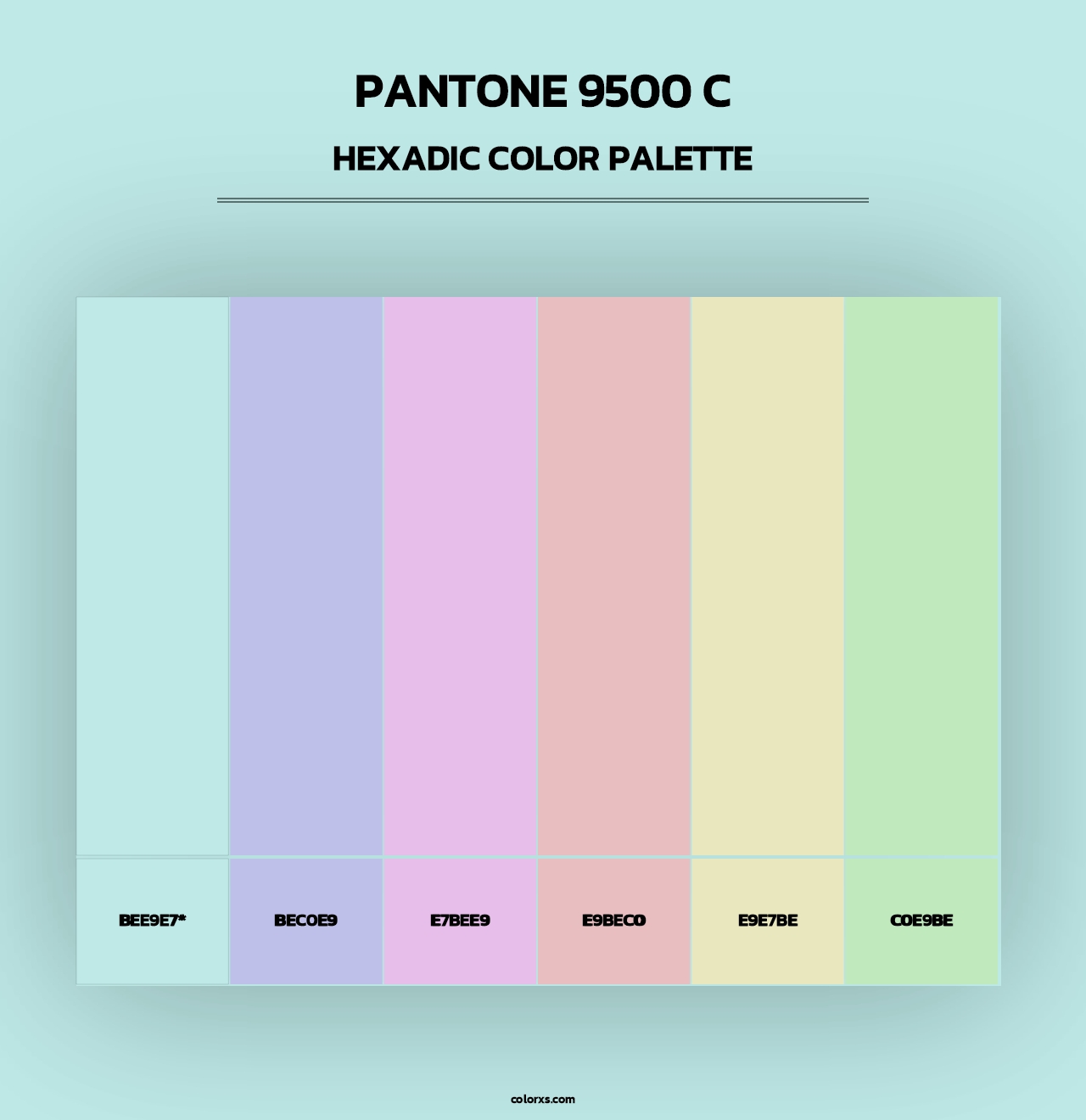 PANTONE 9500 C - Hexadic Color Palette