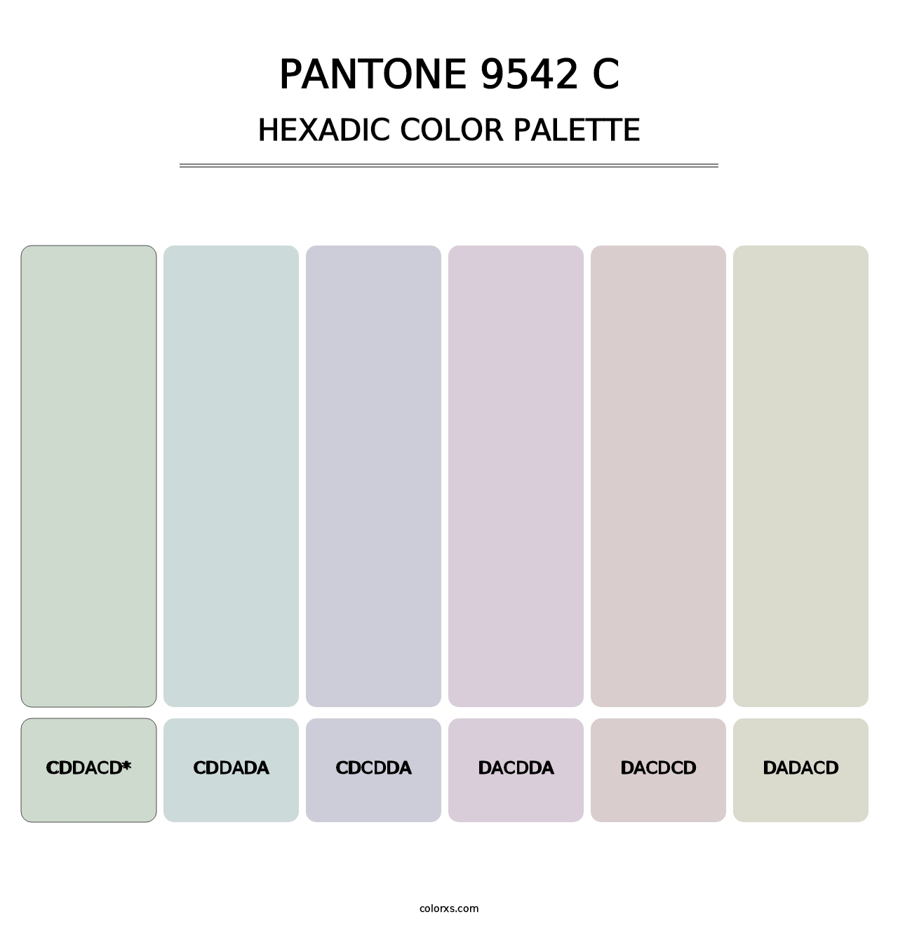 PANTONE 9542 C - Hexadic Color Palette