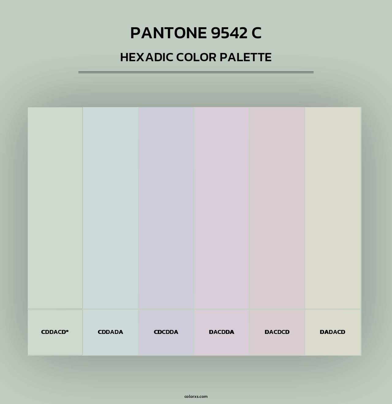 PANTONE 9542 C - Hexadic Color Palette