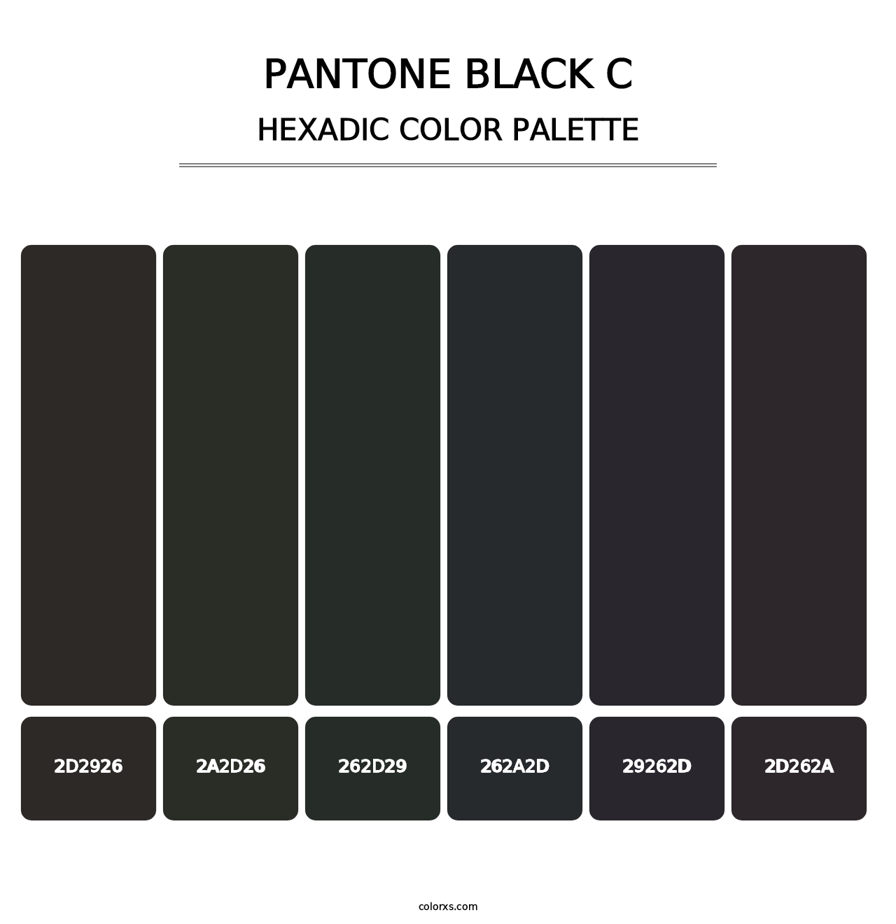 PANTONE Black C - Hexadic Color Palette