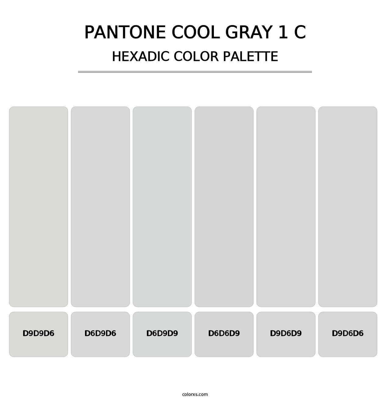 PANTONE Cool Gray 1 C - Hexadic Color Palette