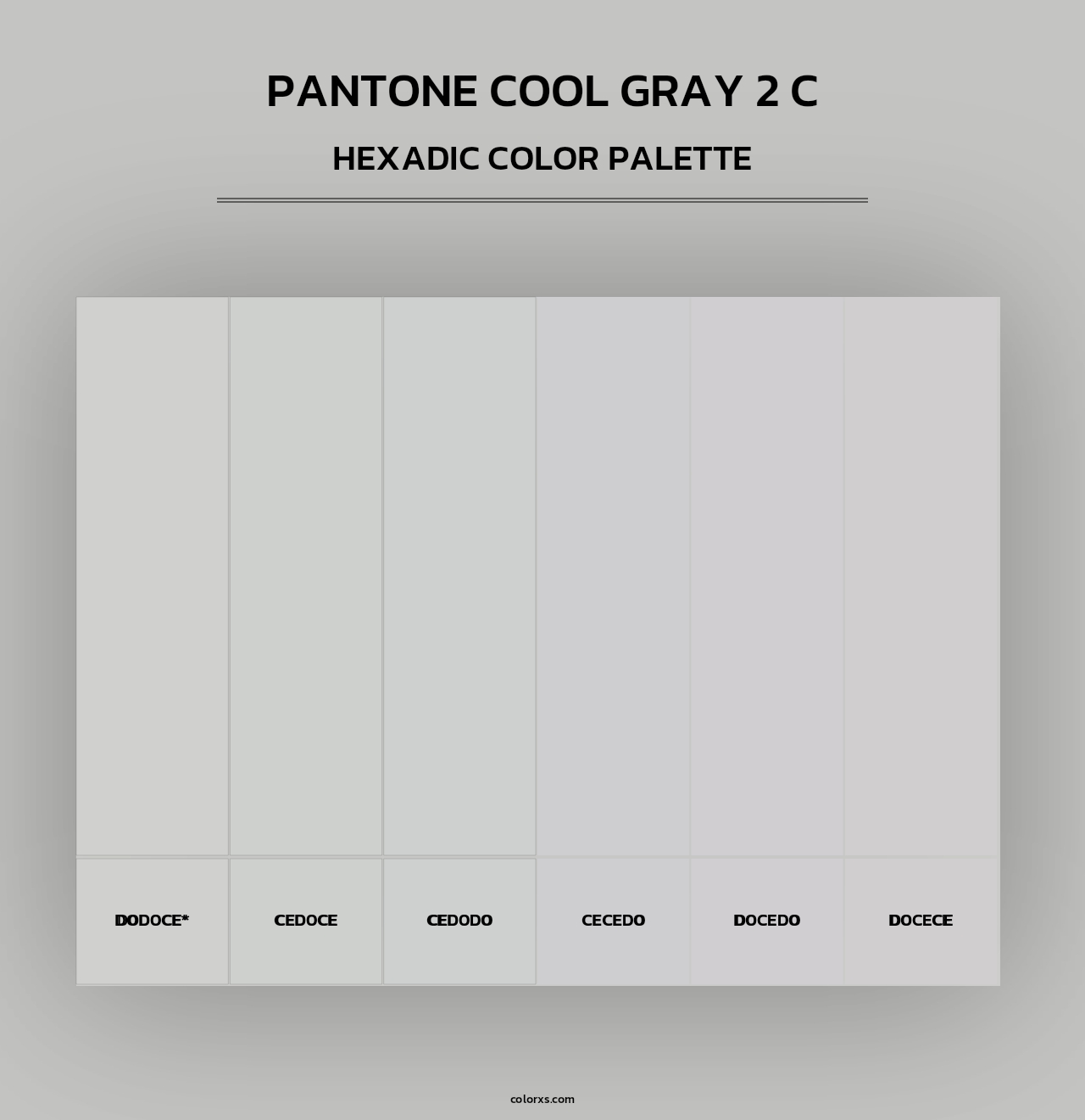 PANTONE Cool Gray 2 C - Hexadic Color Palette