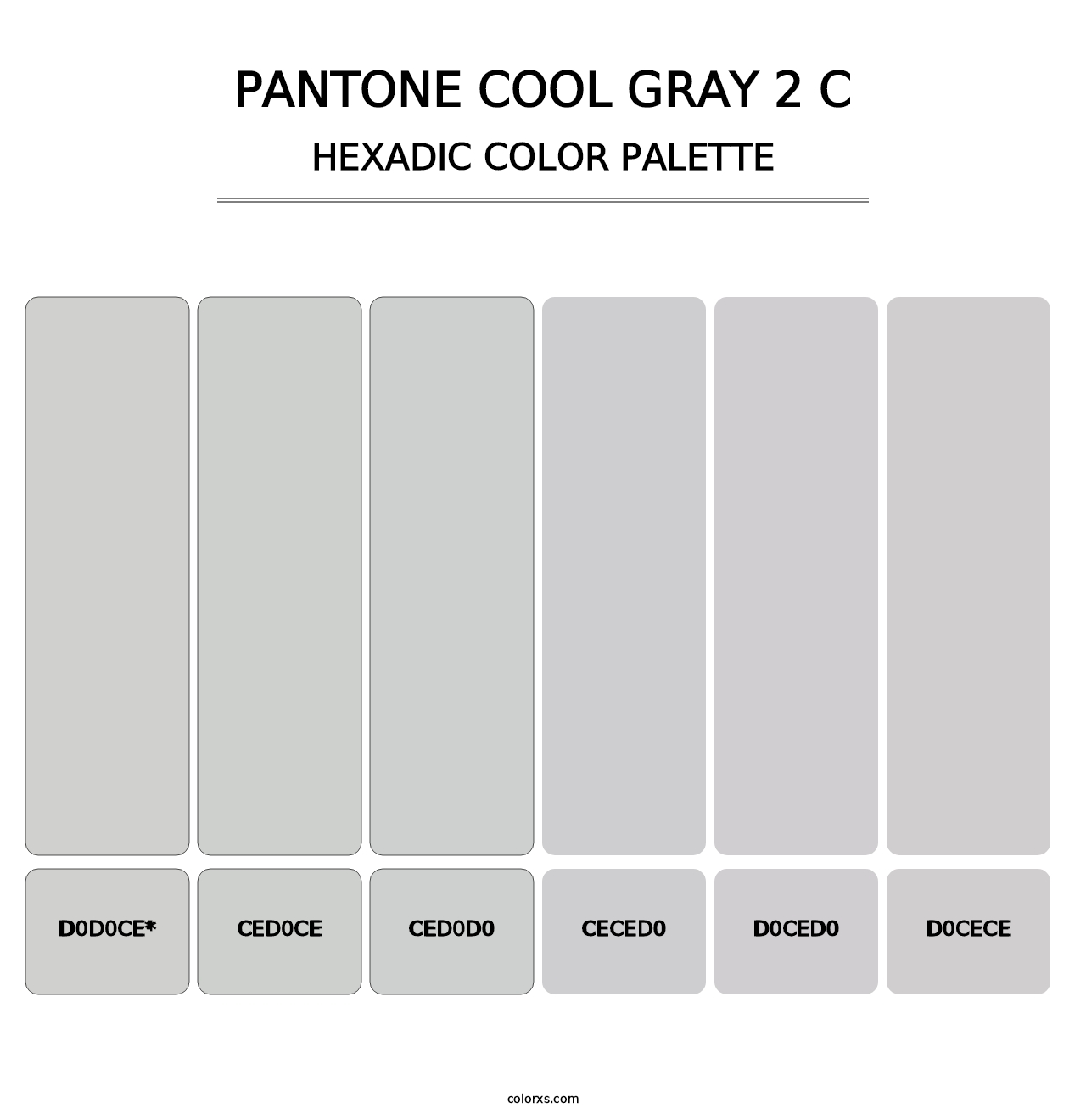 PANTONE Cool Gray 2 C - Hexadic Color Palette