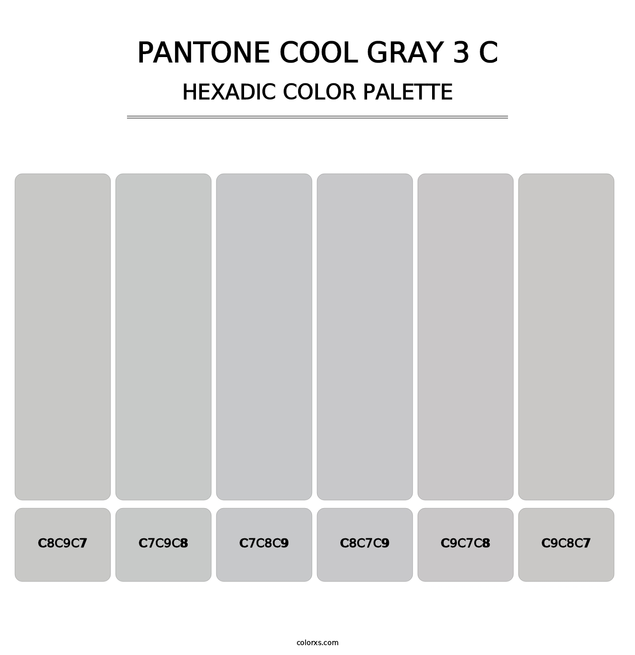 PANTONE Cool Gray 3 C - Hexadic Color Palette