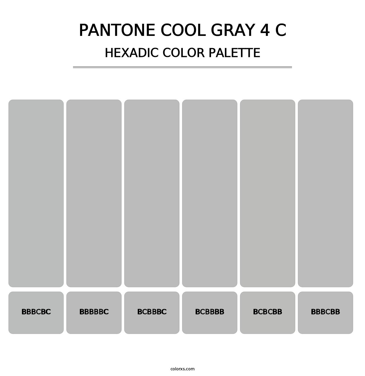 PANTONE Cool Gray 4 C - Hexadic Color Palette