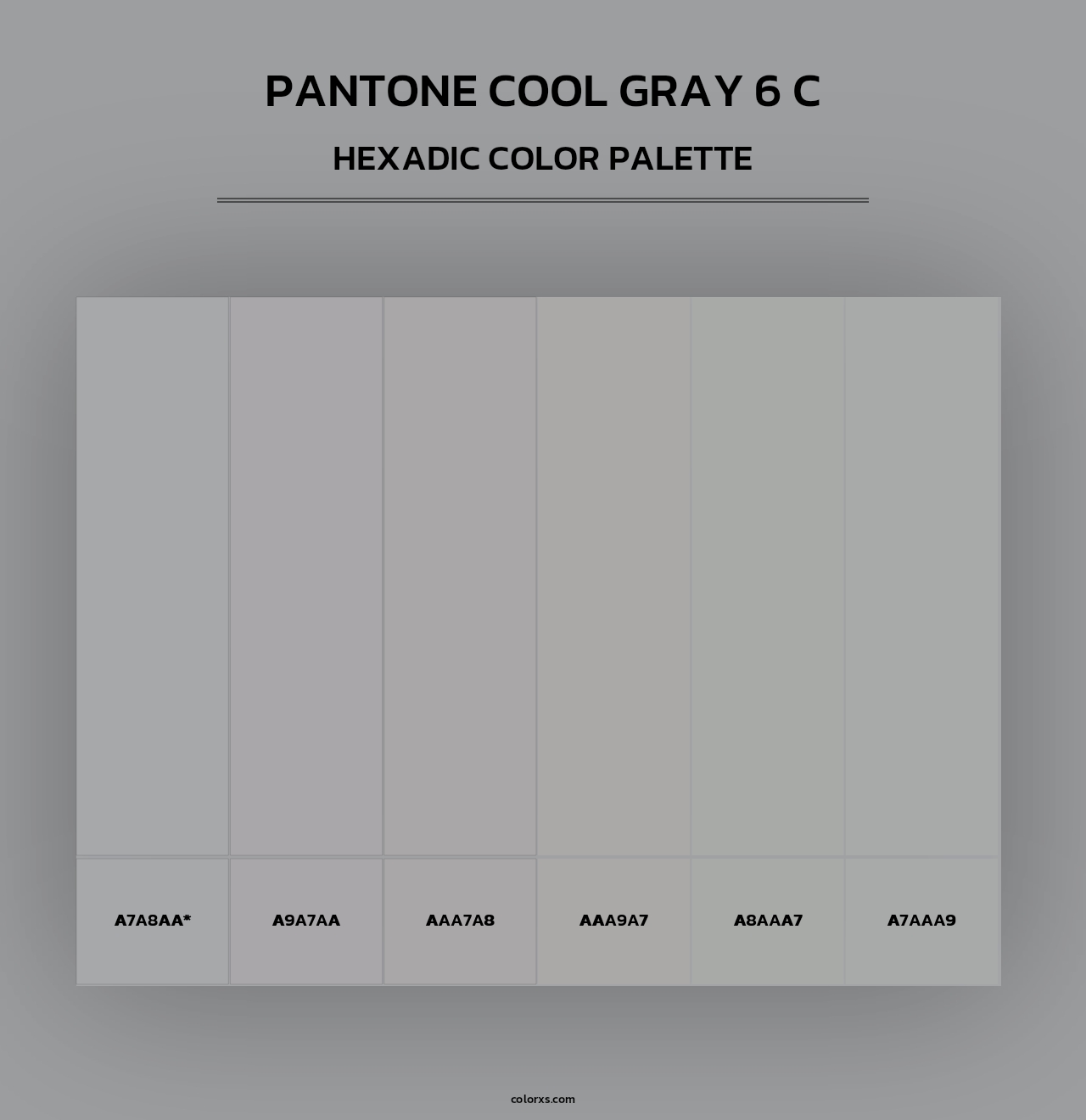 PANTONE Cool Gray 6 C - Hexadic Color Palette
