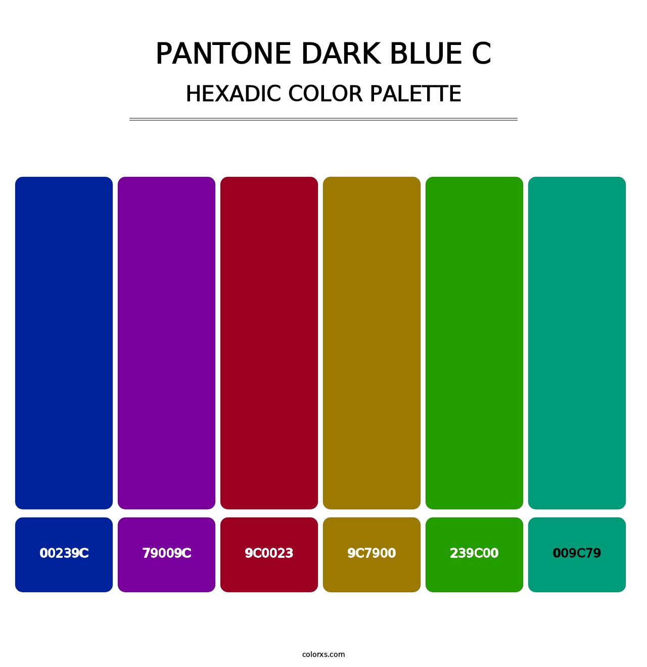 PANTONE Dark Blue C - Hexadic Color Palette