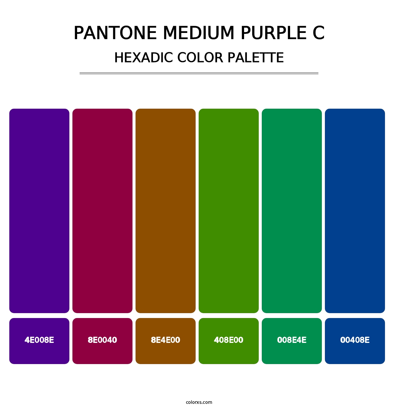 PANTONE Medium Purple C - Hexadic Color Palette