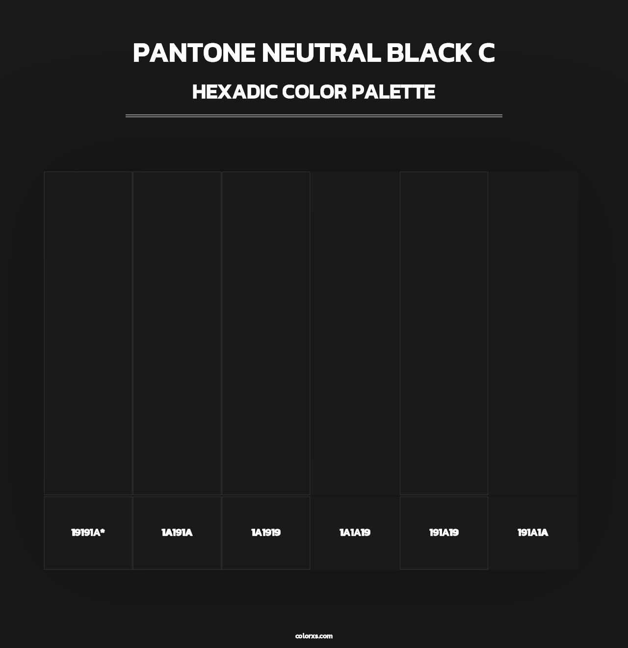 PANTONE Neutral Black C - Hexadic Color Palette