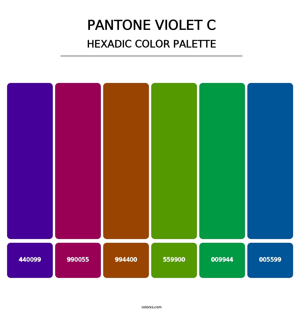 PANTONE Violet C - Hexadic Color Palette