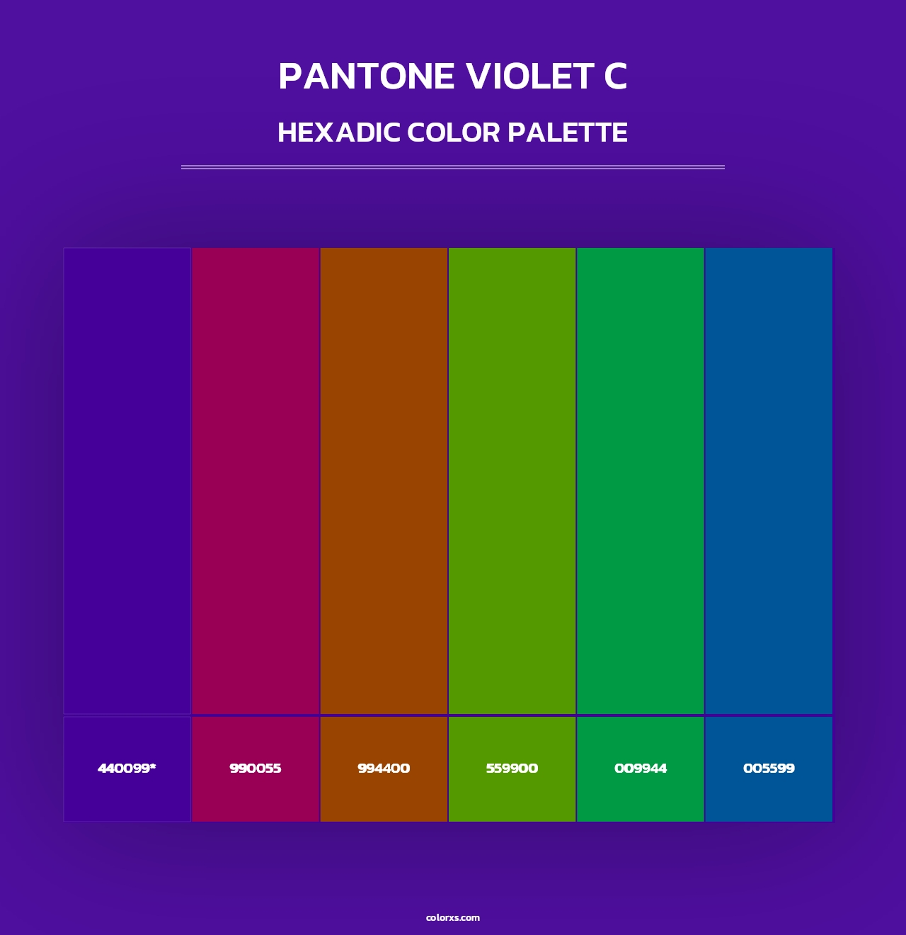 PANTONE Violet C - Hexadic Color Palette