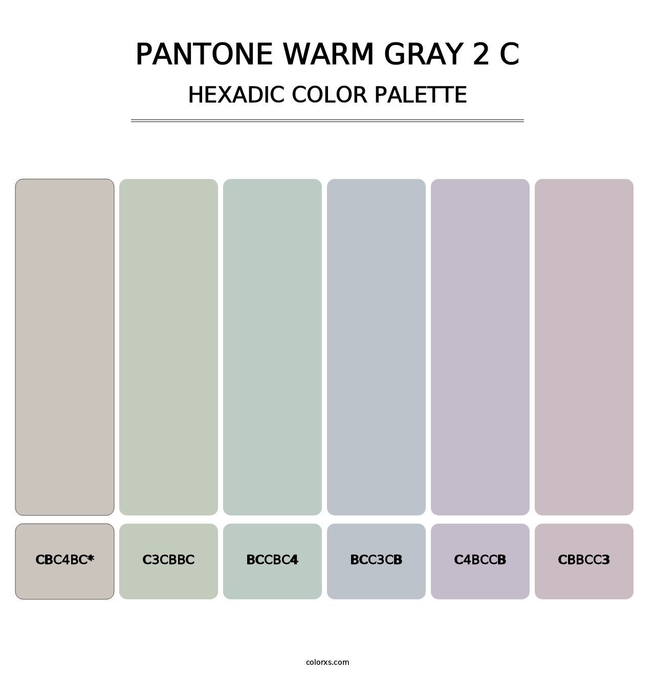PANTONE Warm Gray 2 C - Hexadic Color Palette