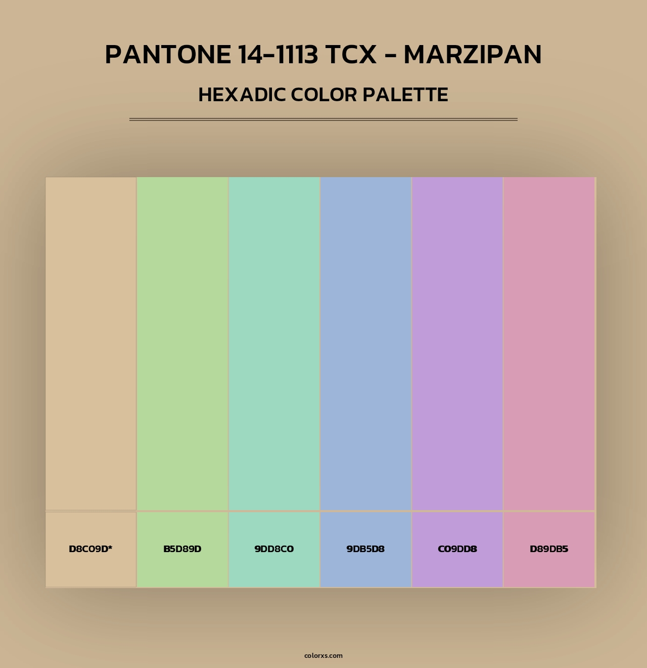 PANTONE 14-1113 TCX - Marzipan - Hexadic Color Palette