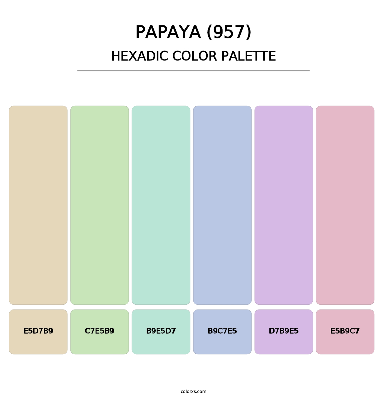 Papaya (957) - Hexadic Color Palette