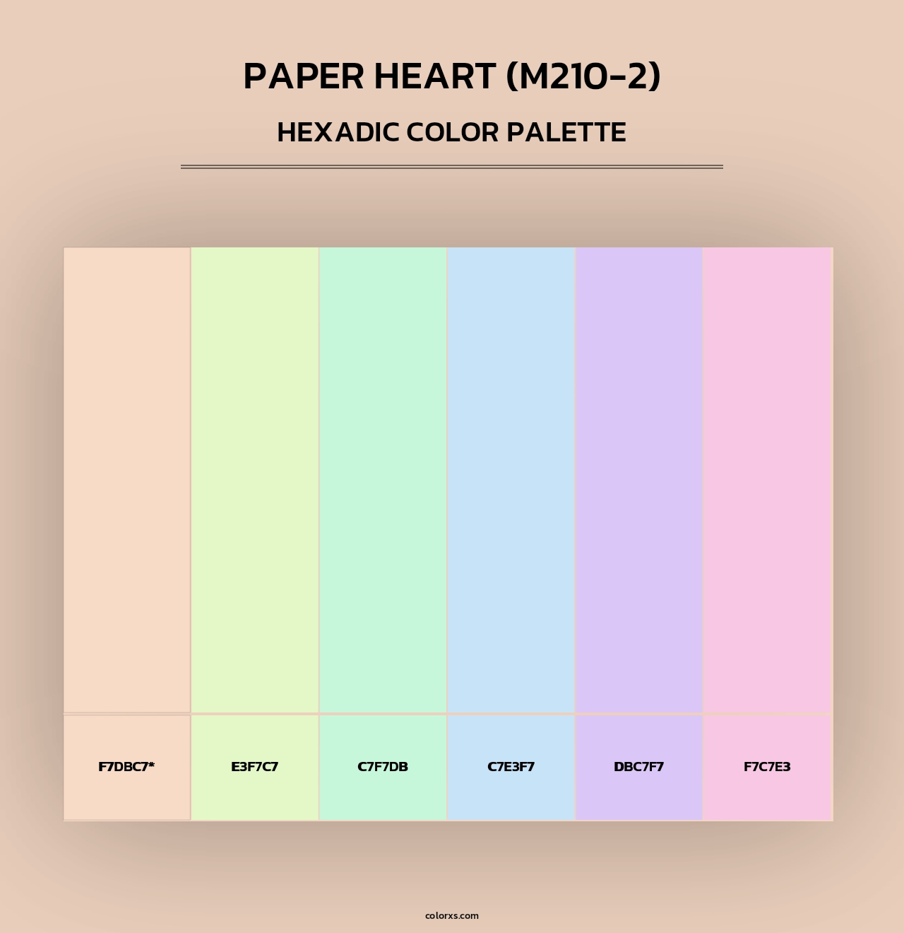 Paper Heart (M210-2) - Hexadic Color Palette