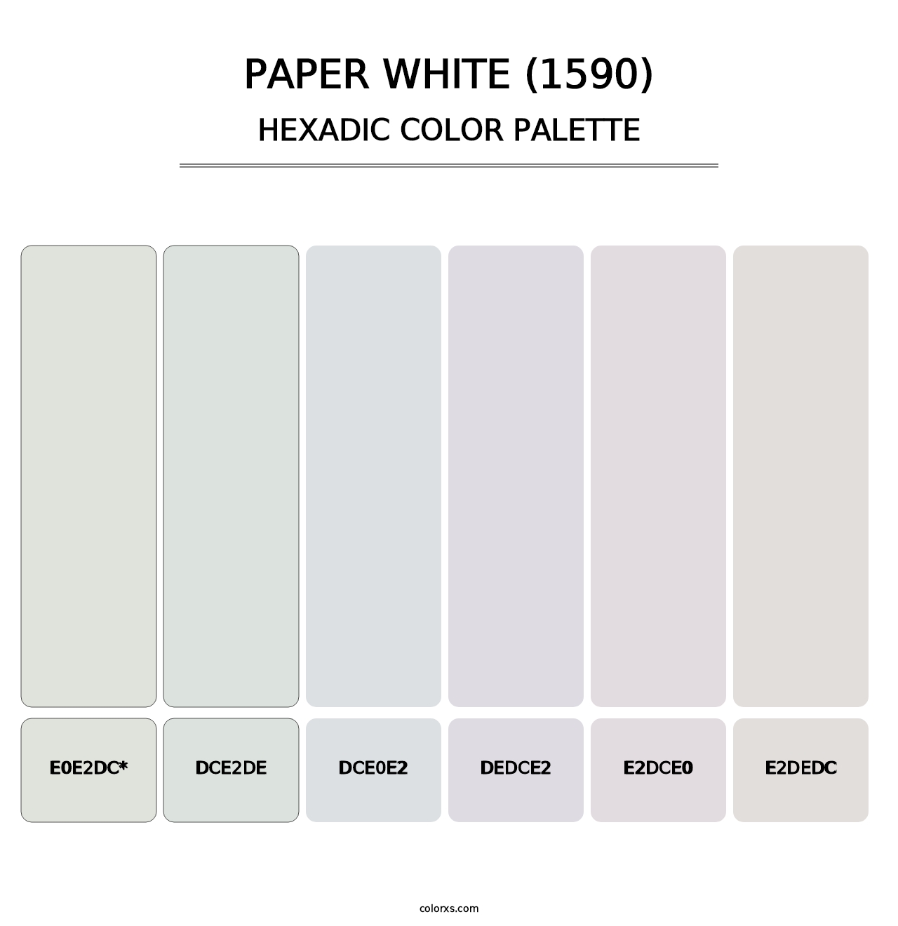 Paper White (1590) - Hexadic Color Palette