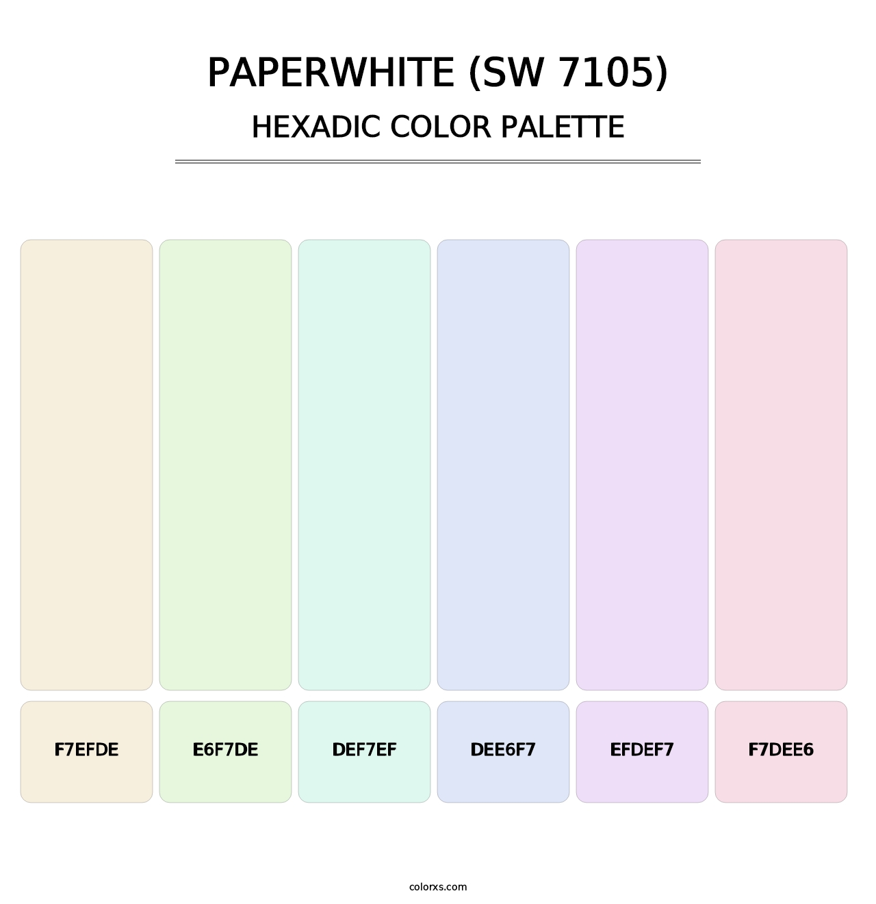 Paperwhite (SW 7105) - Hexadic Color Palette