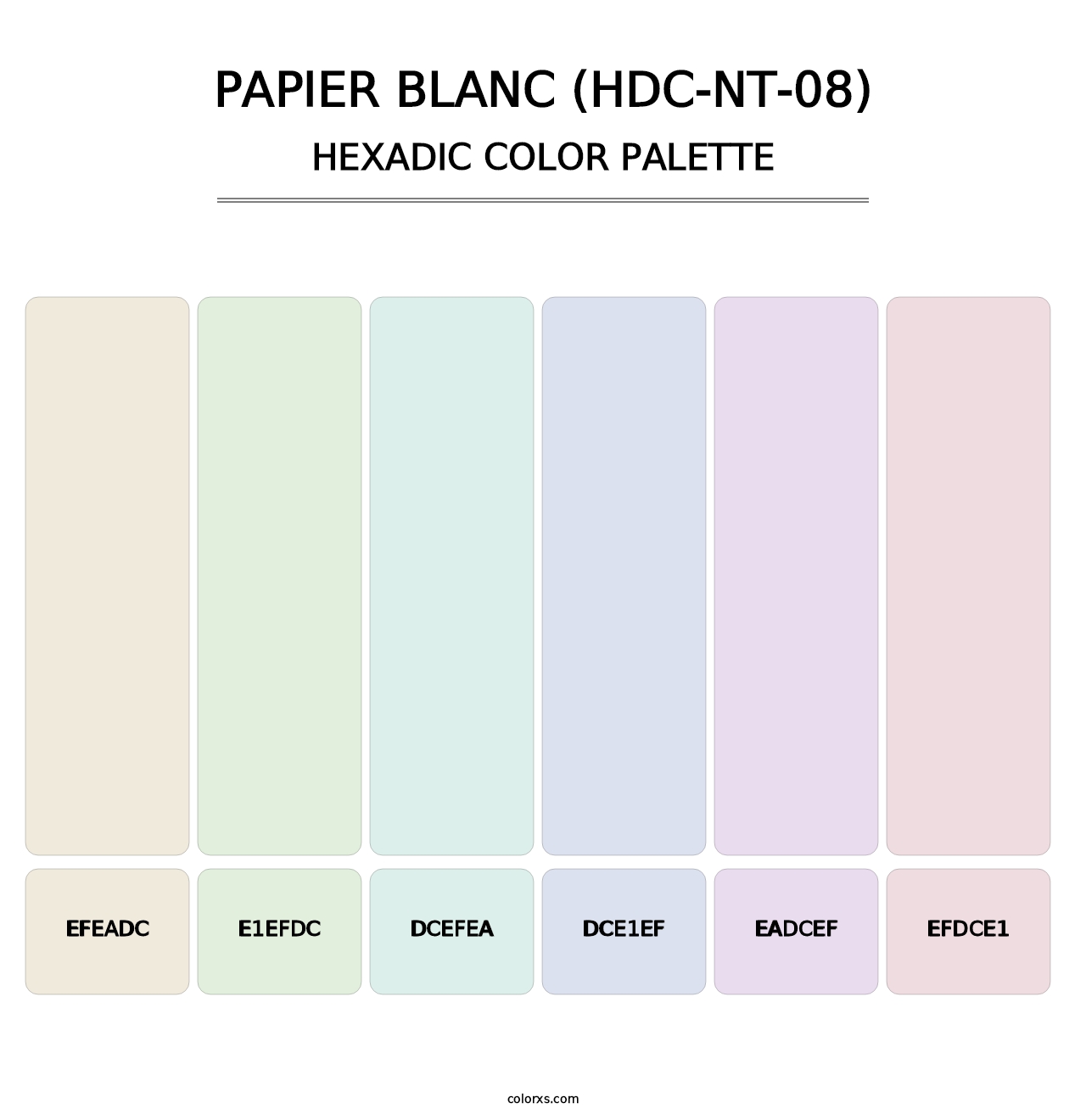 Papier Blanc (HDC-NT-08) - Hexadic Color Palette
