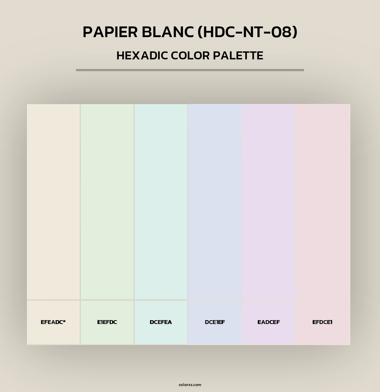 Papier Blanc (HDC-NT-08) - Hexadic Color Palette