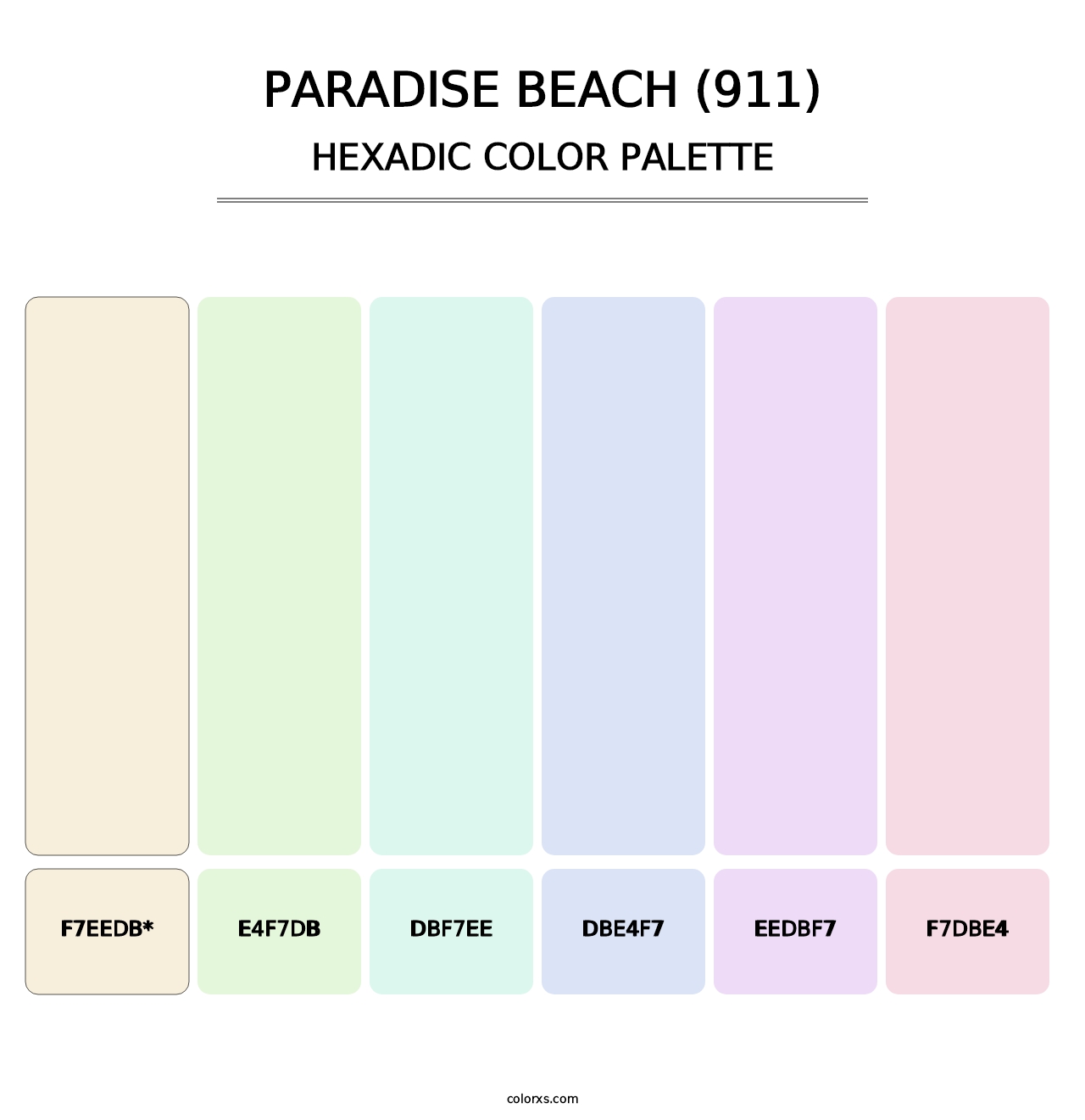 Paradise Beach (911) - Hexadic Color Palette