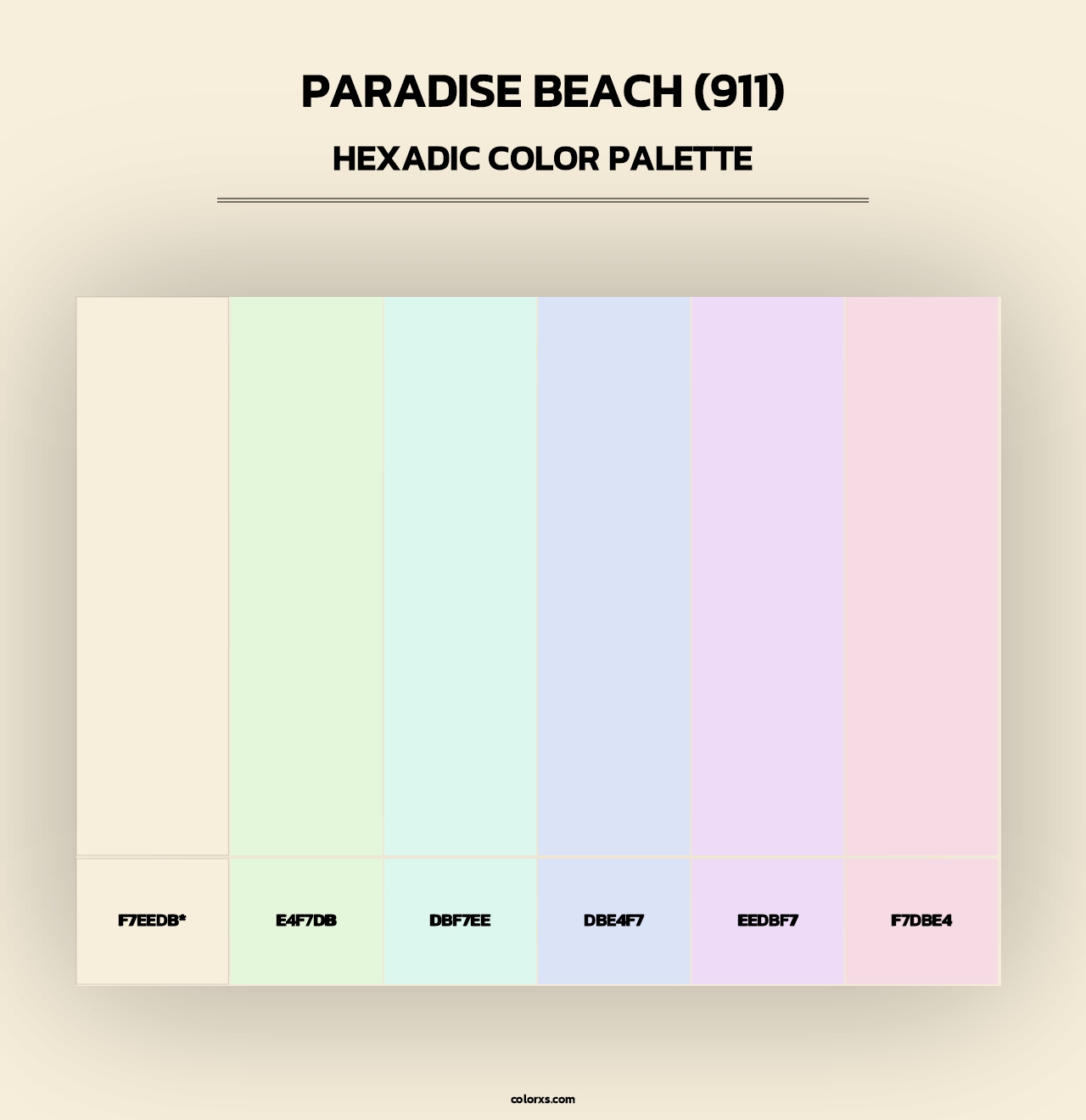 Paradise Beach (911) - Hexadic Color Palette