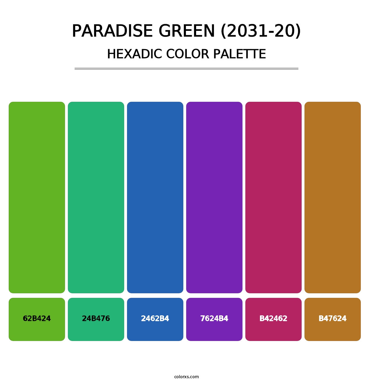 Paradise Green (2031-20) - Hexadic Color Palette