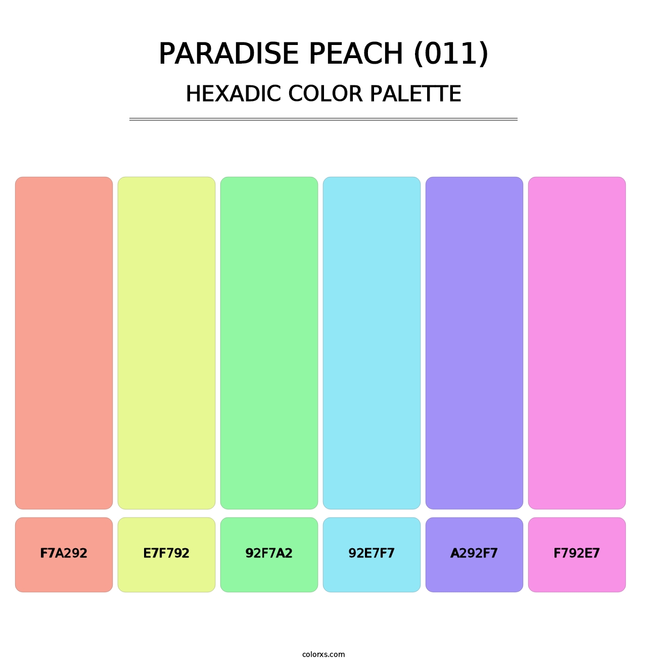 Paradise Peach (011) - Hexadic Color Palette